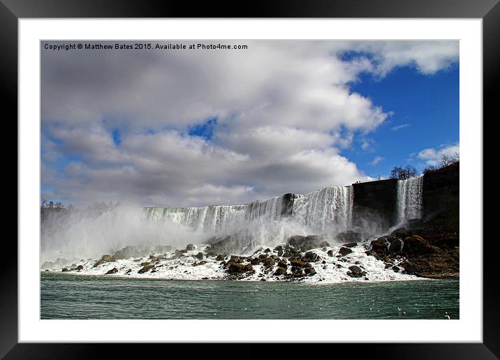 American and Bridal Veil Falls Framed Mounted Print by Matthew Bates