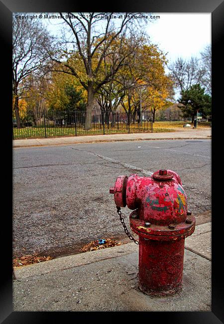 Chicago Hydrant Framed Print by Matthew Bates