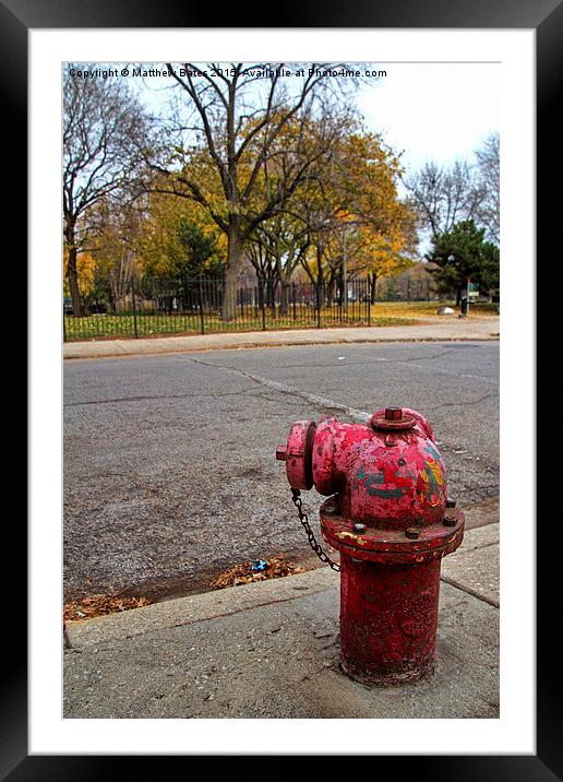  Chicago Hydrant Framed Mounted Print by Matthew Bates