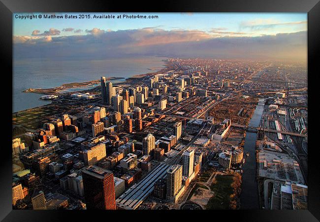 Chicago cityscape Framed Print by Matthew Bates