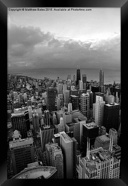 Willis Tower cityscape Framed Print by Matthew Bates