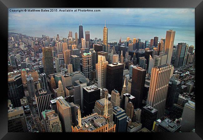 Downtown Chicago Framed Print by Matthew Bates