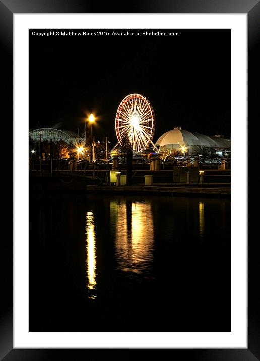 Navy Pier ferris wheel Framed Mounted Print by Matthew Bates