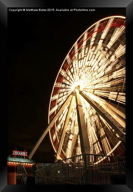 Blurred ferris wheel Framed Print by Matthew Bates