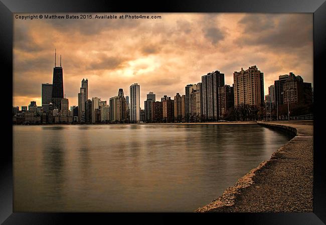 Lakeside Chicago Framed Print by Matthew Bates