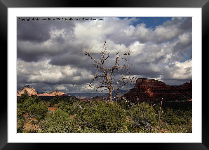 Stormy Sedona Framed Mounted Print by Matthew Bates