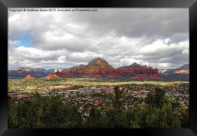 Red rock landscape Framed Print by Matthew Bates