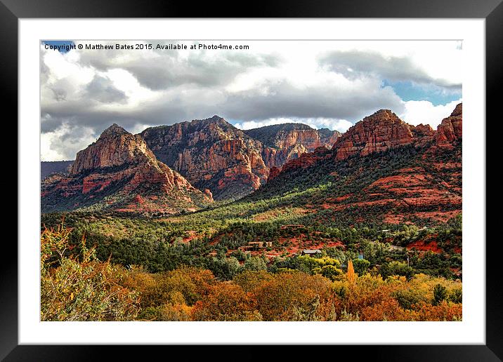 Sedona Red Rock view Framed Mounted Print by Matthew Bates