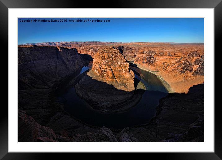 Horseshoe Bend Framed Mounted Print by Matthew Bates