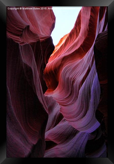 Antelope Canyon Lines Framed Print by Matthew Bates