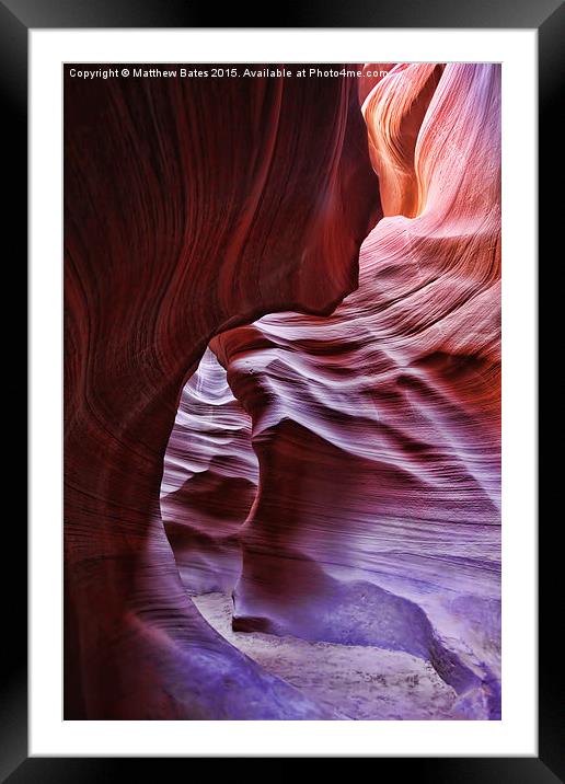 Antelope Canyon face Framed Mounted Print by Matthew Bates