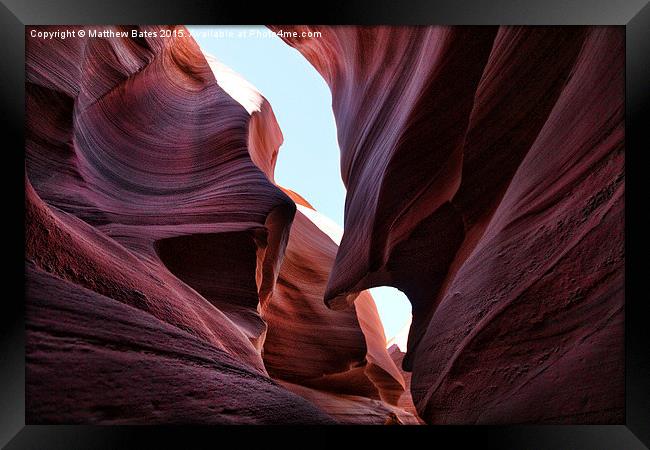 Shapes of Antelope Canyon Framed Print by Matthew Bates