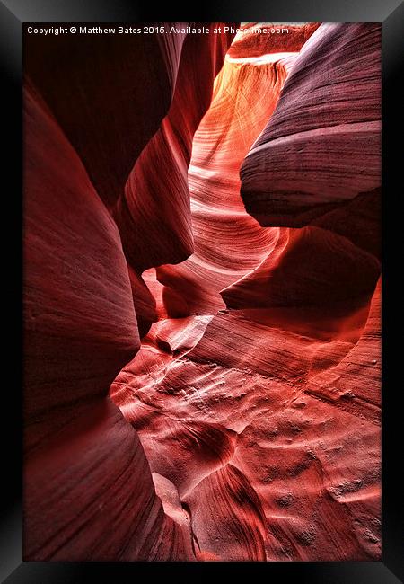  Antelope Canyon Corridor Framed Print by Matthew Bates