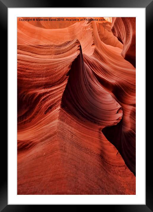 Antelope Canyon Ridges Framed Mounted Print by Matthew Bates