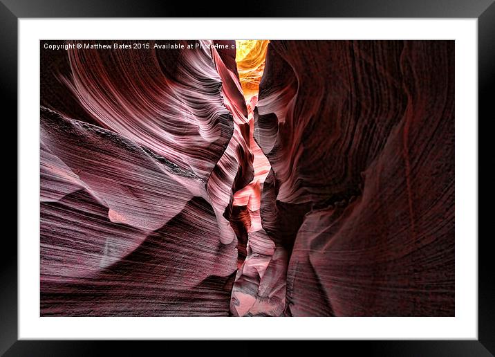 Antelope Canyon Maze Framed Mounted Print by Matthew Bates