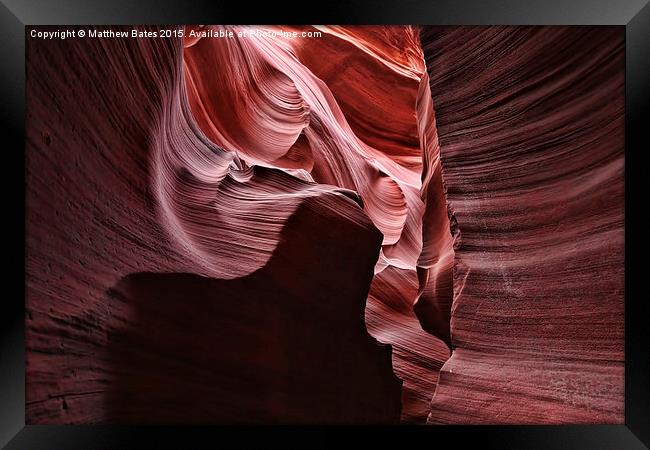 The amazing Antelope Canyon. Framed Print by Matthew Bates