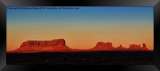  Monument Valley Framed Print by Matthew Bates