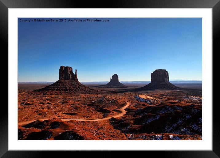  Monument Valley track Framed Mounted Print by Matthew Bates
