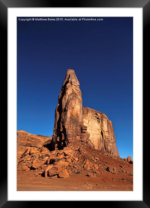  Monument Valley Rock tower Framed Mounted Print by Matthew Bates