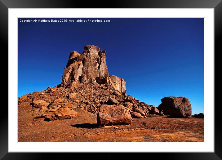 Rocks of Monument Valley Framed Mounted Print by Matthew Bates