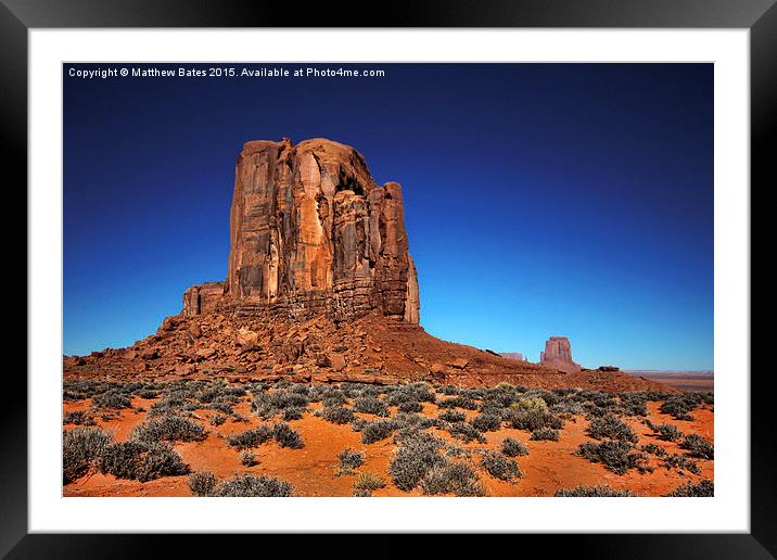  Monument Valley Butte Framed Mounted Print by Matthew Bates