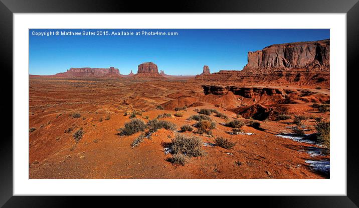 Monument Valley Landscape Framed Mounted Print by Matthew Bates