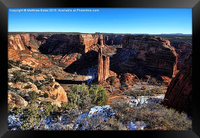  Spider Rock, Canyon de Chelly Framed Print by Matthew Bates