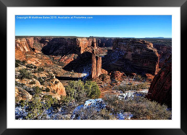  Spider Rock, Canyon de Chelly Framed Mounted Print by Matthew Bates