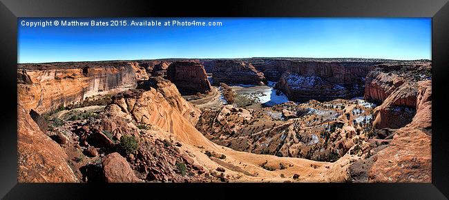 Canyon de Chelly panorama Framed Print by Matthew Bates
