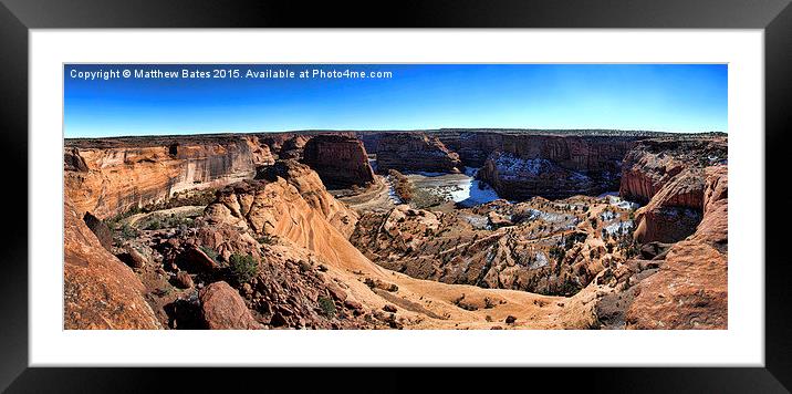 Canyon de Chelly panorama Framed Mounted Print by Matthew Bates