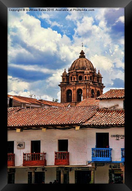 Cuzco Cathedral Framed Print by Matthew Bates