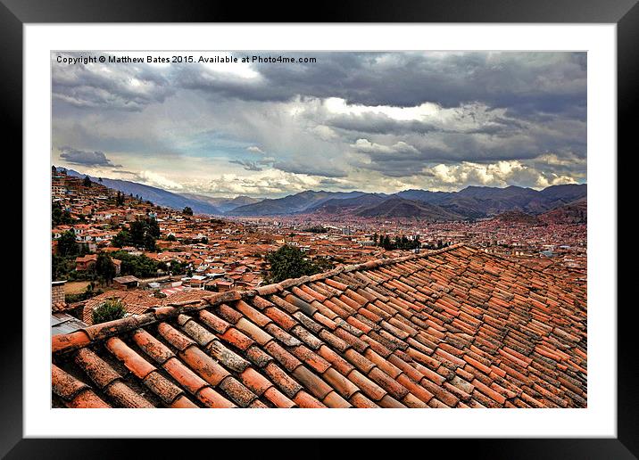 Cuzco view Framed Mounted Print by Matthew Bates