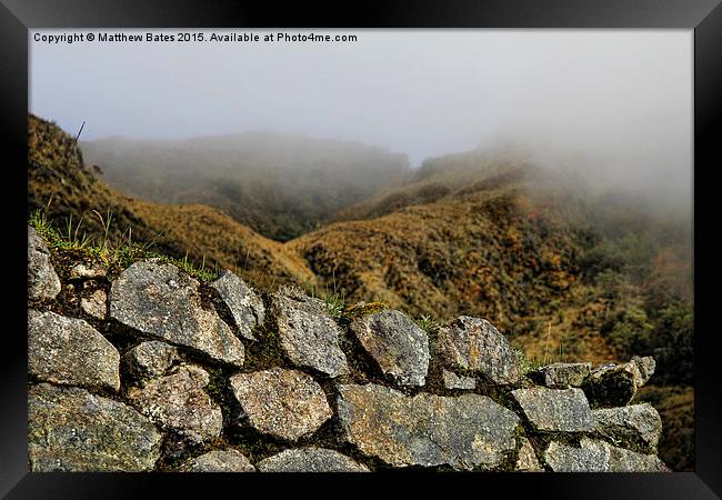 Inca Ruins Framed Print by Matthew Bates