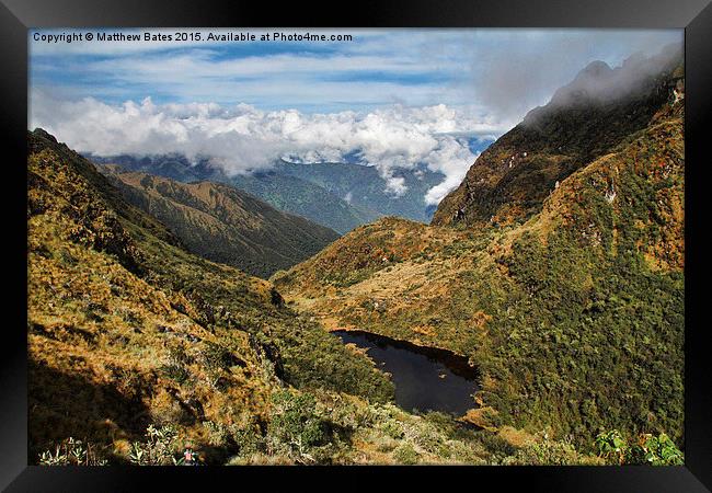 Andean Lake Framed Print by Matthew Bates