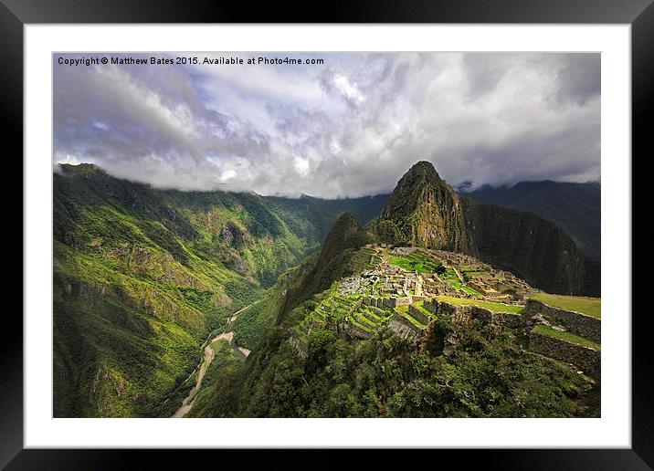 Historic Machu Picchu  Framed Mounted Print by Matthew Bates