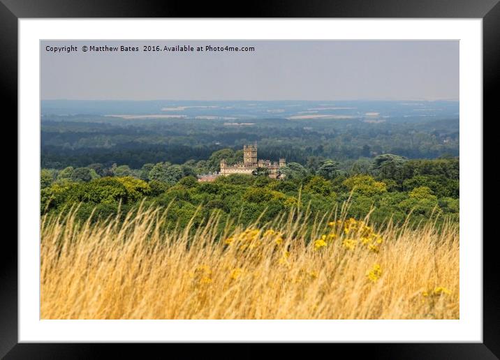 Highclere Castle Framed Mounted Print by Matthew Bates