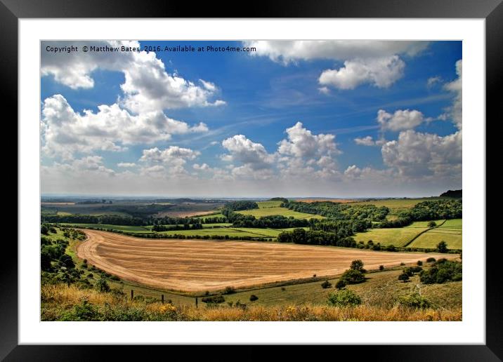 Hampshire Countryside Framed Mounted Print by Matthew Bates