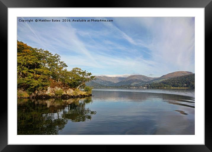 Windermere View Framed Mounted Print by Matthew Bates