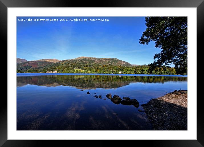 Grasmere Reflection Framed Mounted Print by Matthew Bates