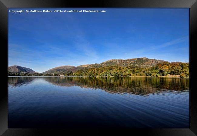 Grasmere on a summers day. Framed Print by Matthew Bates