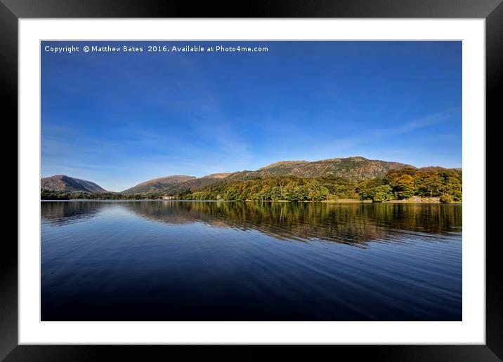 Grasmere on a summers day. Framed Mounted Print by Matthew Bates