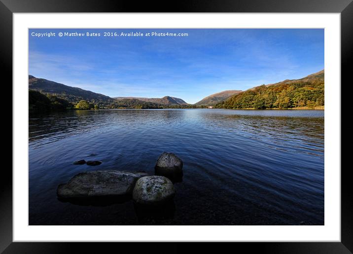 Grasmere Stones Framed Mounted Print by Matthew Bates