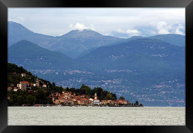 Verbania from Lake Maggoire. Framed Print by Matthew Bates