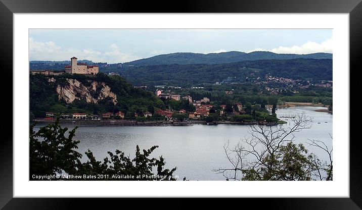 Lake Maggiore Castle Framed Mounted Print by Matthew Bates