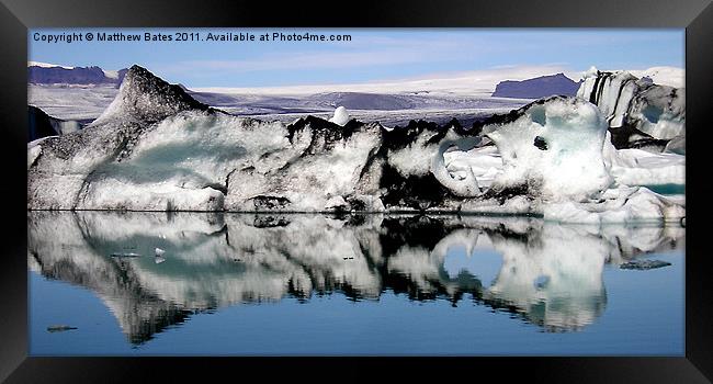 Iceberg Reflection Framed Print by Matthew Bates