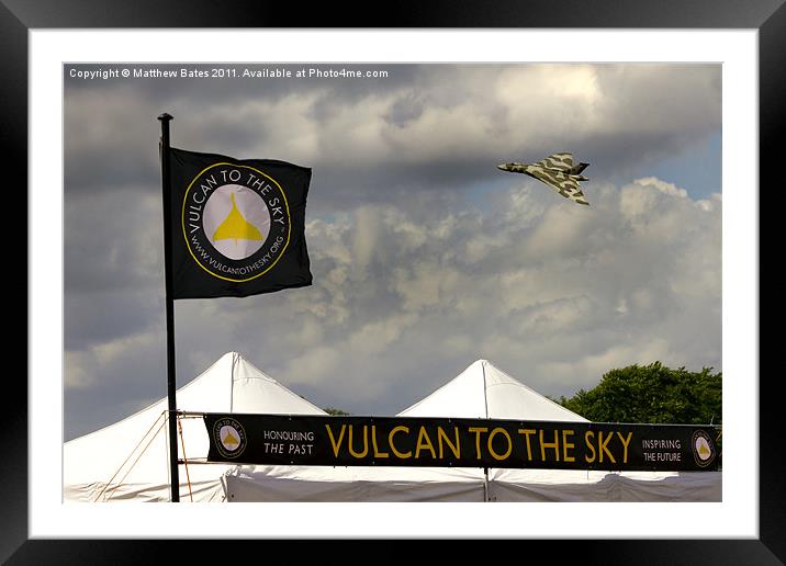 Vulcan Bomber Framed Mounted Print by Matthew Bates