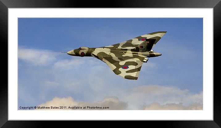 Vulcan Bomber Framed Mounted Print by Matthew Bates