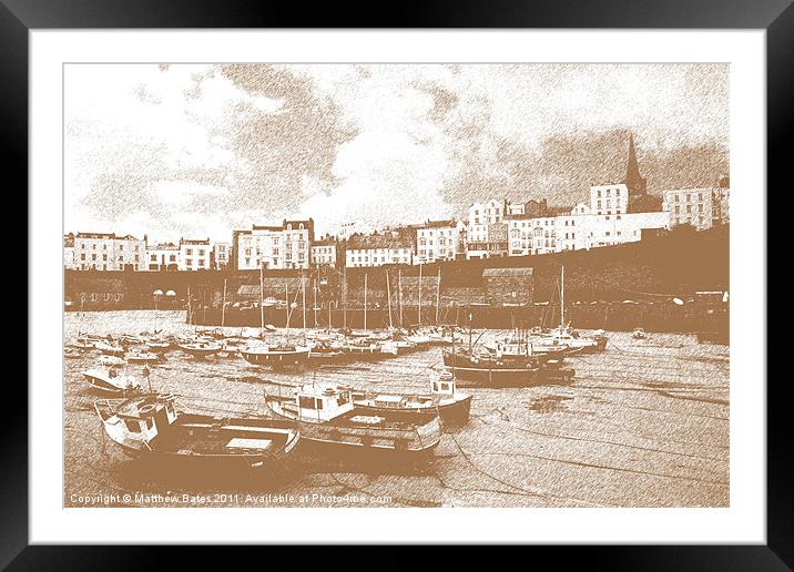 Tenby Harbour Framed Mounted Print by Matthew Bates