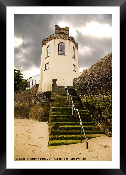 Tenby Tower Framed Mounted Print by Matthew Bates