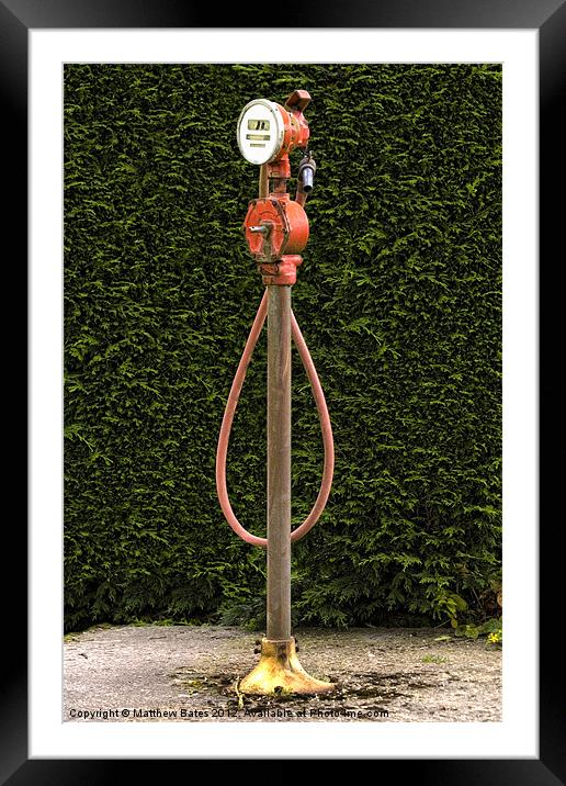Old Fuel pump Framed Mounted Print by Matthew Bates